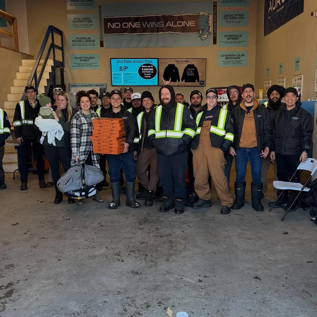 Team in workwear